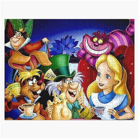 Alice In Wonderland Cartoon Modern Print Jigsaw Puzzle By Posterbobs