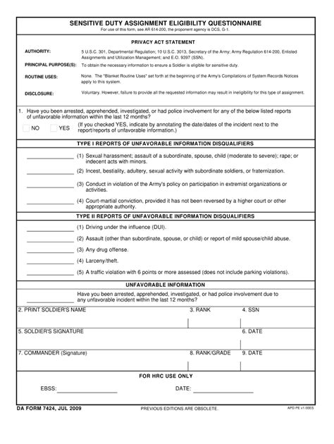 Da 7424 Fill Out And Sign Printable Pdf Template Signnow
