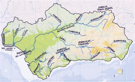 La Mina 3º De Primaria Mapa De Los RÍos De AndalucÍa