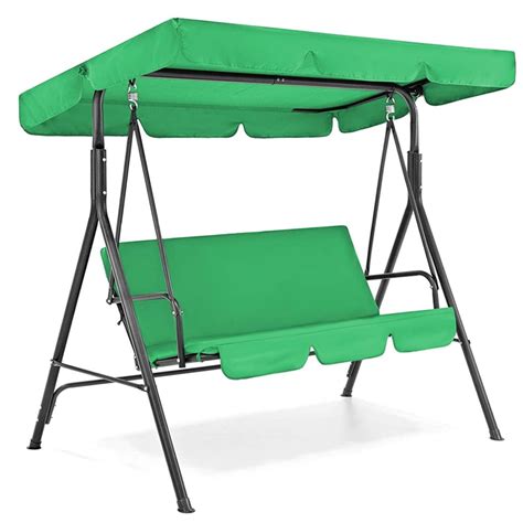 3 Seat Swing Canopies Seat Cushion Cover Set Patio Swing Chair Hammock Replacement Waterproof