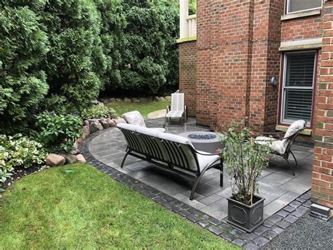 Townhouse Paver Patio And Fire Pit Winnetka Il Outdoor Kitchens