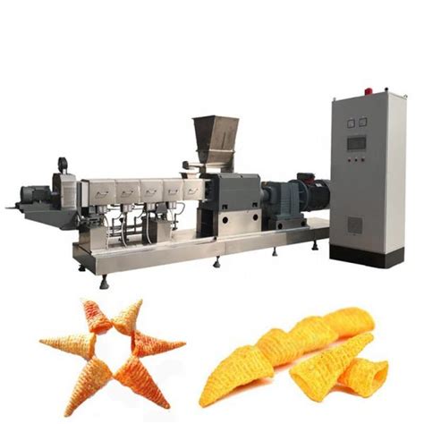 Double Screw Extruder Full Automatic Tortillanachodoritos Chips Snacks Making Machine Fried