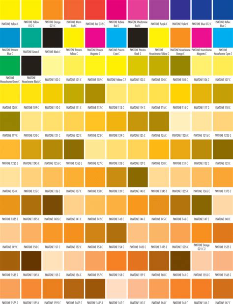 Pantone Color Chart Effy Moom