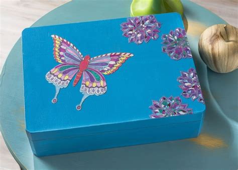 How To Decorate A Box With Adult Color Pages Cardboard Box Crafts