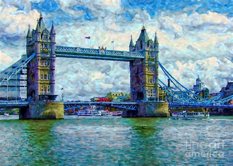 London Tower Bridge Painting By Gabez Art Pixels