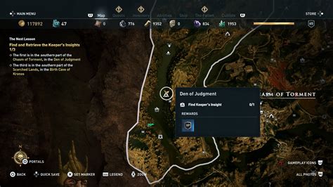 All Keeper S Insights Locations The Next Lesson Ac Odyssey Wiki
