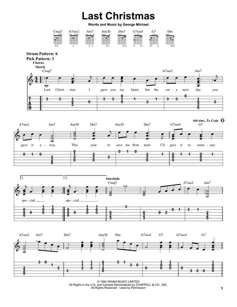 Written by george michael this poppy ballad from wham!'s 1986 album music from the edge of heaven serves up a good dose of false nostalgia with an extra large helping of froth. Last Christmas | Sheet Music Direct