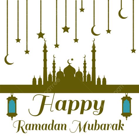 Hình ảnh Happy Ramadan Mubarak Lời Chào Biểu Ngữ Nền Png áp Phích Lý
