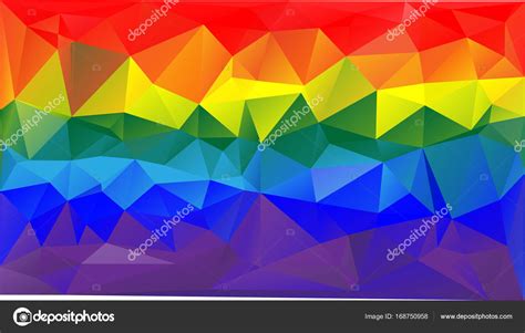 Abstract Rainbow Background Consisting Of Colored Triangles Stock