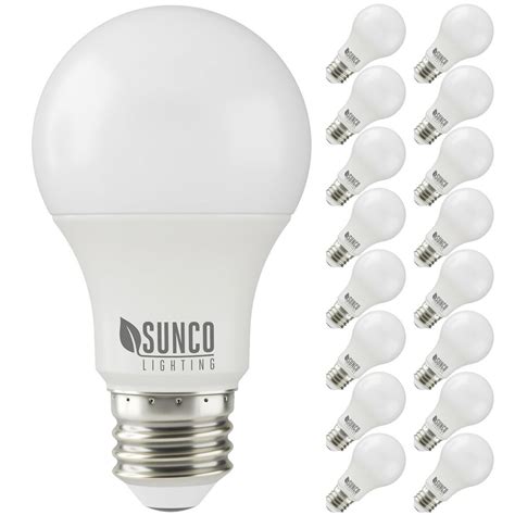 Sunco Lighting 16 Pack A19 Led Bulb 3w25w 4000k Cool White 250 Lm