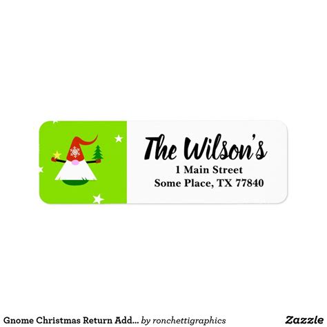 Gnome Christmas Return Address Labels | Zazzle.com | Christmas return address labels, Return 