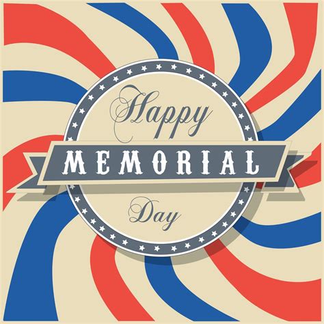 Memorial Day Sign And Badge 2080085 Vector Art At Vecteezy