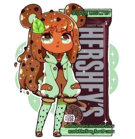 Hershey Kuma Cookie N Mint By Scarletdestiney Cute Food Drawings