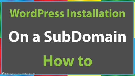 How To Install Wordpress On A Subdomain Using Cpanel Youtube