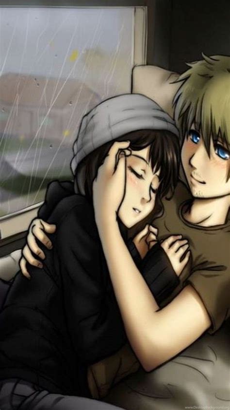 Crying Couple Hug Anime Wallpapers Download Mobcup