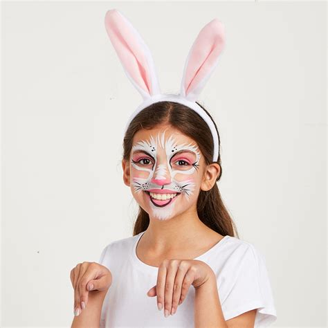 Bunny rabbit baby face fully jointed stuffed plush green trading. Bunny Face Paint Project | Spotlight Australia
