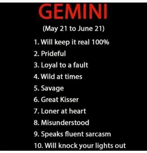 10 Things Gemini Quotes Gemini Traits Gemini Zodiac Quotes