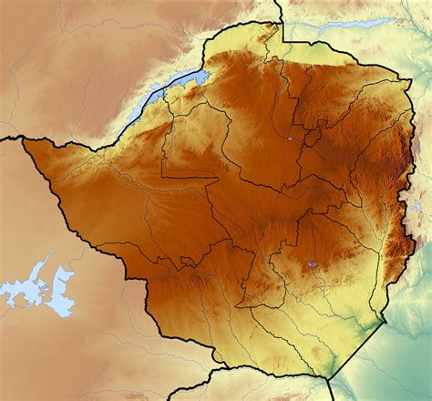 Zimbabwe, officially the republic of zimbabwe, is a landlocked country located in southern africa, between the zambezi and limpopo rivers. Large relief map of Zimbabwe | Zimbabwe | Africa | Mapsland | Maps of the World