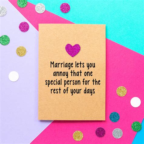 Annoying Marriage Funny Wedding Card By Bettie Confetti