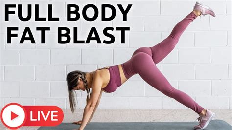Full Body Fat Blast Workout Home Workout With Me Live Youtube