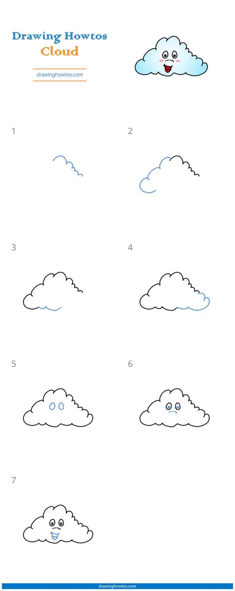 How To Draw Clouds Step By Step Easy Drawing Guides Drawing Howtos
