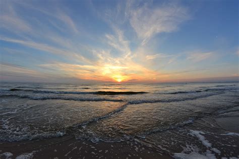 Free Picture Sunrise Wave Pacific Sunlight Water Sea Beach