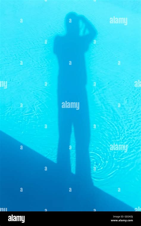 Shadow Of Photographer In The Swimming Pool Stock Photo Alamy