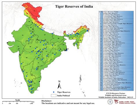 Tiger Reserves In India Names Map Schemes List 2023