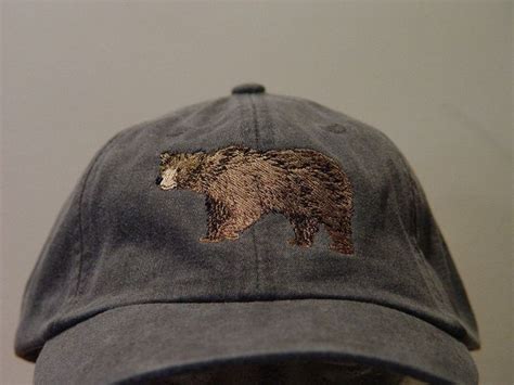 Brown Bear Hat One Embroidered Men Women Wildlife Baseball Etsy