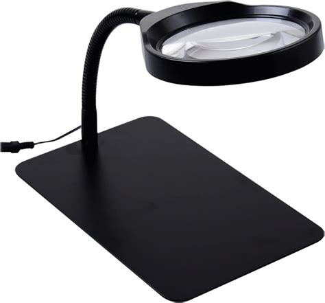 10x led lighted gooseneck flexible magnifier large ultra bright led page magnifier round