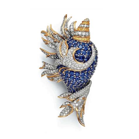 Masterpieces Jean Schlumberger Sapphire Coquillage Brooch Tiffany And Co The Jewellery Editor