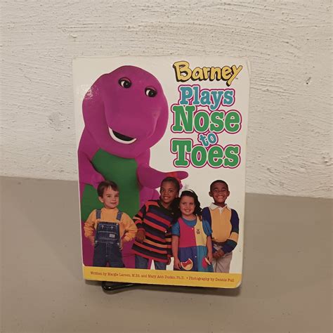 Vintage 1996 Barney Plays Nose To Toes Board Book Etsy