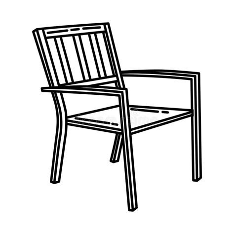 Patio Chair Icon Doodle Hand Drawn Or Outline Icon Style Stock Vector