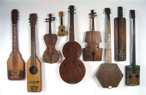 9 Antique Folk Art Early American Home Made Musical