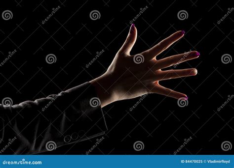 Spread Fingers Stock Image Image Of Five Person Dark 84470025