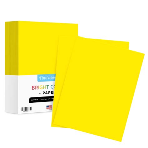 85 X 11 Yellow Neon Bright Fluorescent Colored Paper 20lb Bond