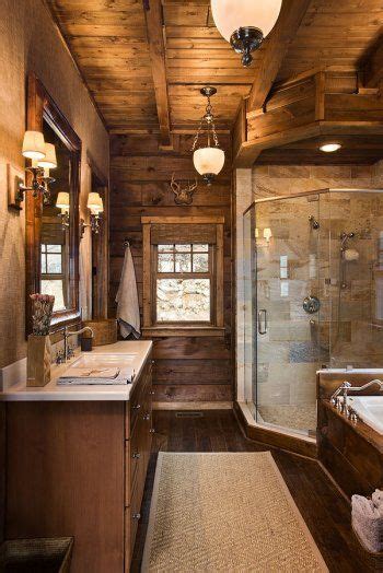 Traditional bathroom by fraley and company, via home edit Take bathing in the woods to a new level with this ...