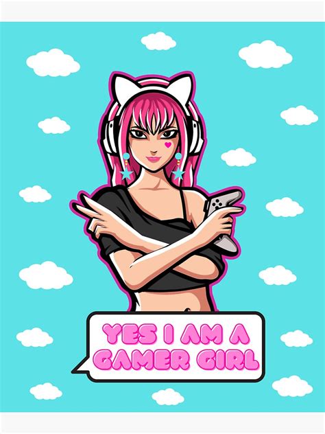 I Am A Gamer Girl Aesthetic Print Sticker By Missundrstood Redbubble