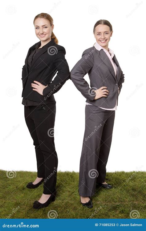 hands on her hips stock image image of attractive suit 71085253