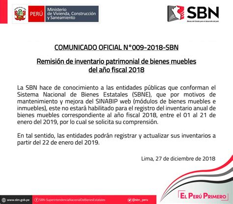 COMUNICADO OFICIAL N 009 2018 SBN