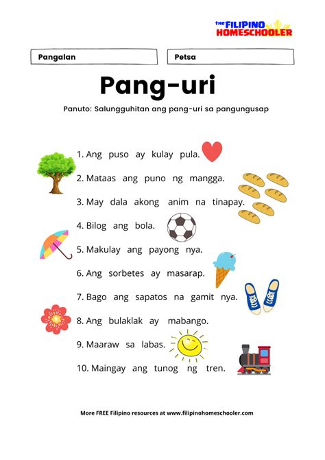 Lesson Plan In Filipino Grade Pang Uri Pang Uri Worksheets For My Xxx