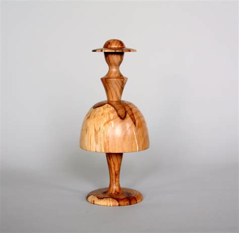 Woodturned Female Figure Handmade From Spalted Field Maple Mothers