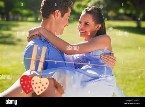 Romantic Man Carrying Woman In Hi Res Stock Photography And Images Alamy