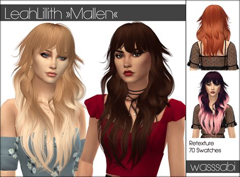 Leahlillith Mallen Hair Retextured At Wasssabi Sims Sims 4 Updates