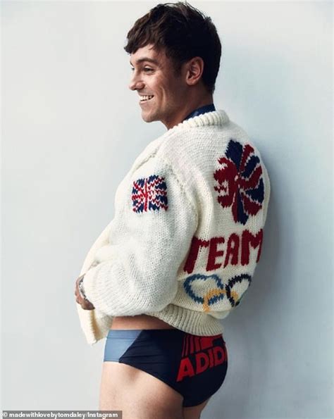 tom daley flashes his abs through colourful creation as he recreates harry styles knitted