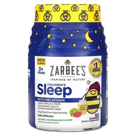 Zarbees Childrens Sleep With Melatonin Gummies 3 Years Natural