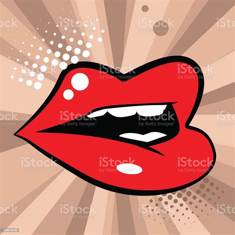 Open Red Lips Stock Illustration Download Image Now Istock