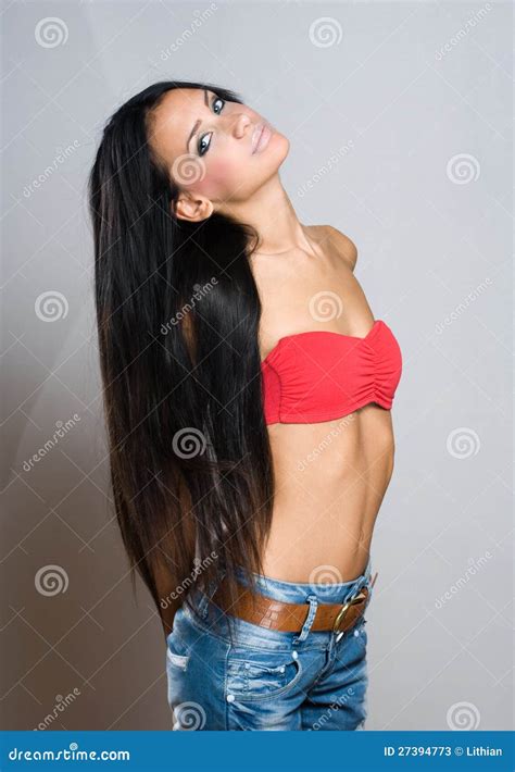 Slender Brunette Beauty Stock Image Image Of Skin Model