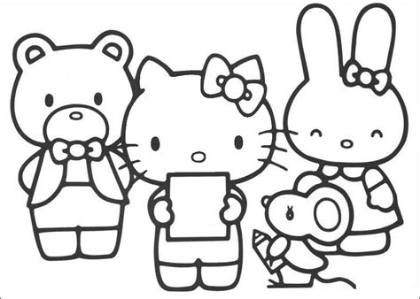 A fruity fun cartoon cute hello kitty coloring love heart sheets pretty cherry and strawberry printable for teenage girls to color in. Hello kitty Coloring Pages - Coloringpages1001.com
