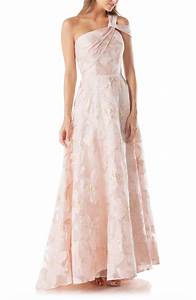  Marc Valvo Infusion Floral One Shoulder Ballgown Ball Gowns